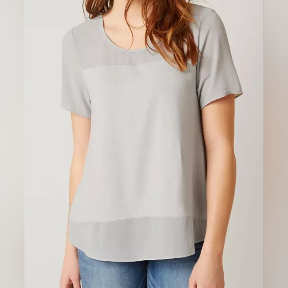 BKE red scoop neck top Small grayish/purple